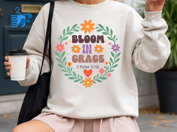 Bloom in Grace Christian SVG Design