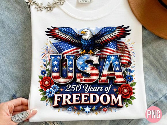 Christian Patriotic Cross USA Flag PNG for T-Shirt Designs