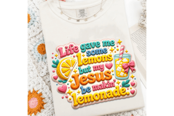Christian Summer Drink Faux Yarn PNG & T-Shirt Designs
