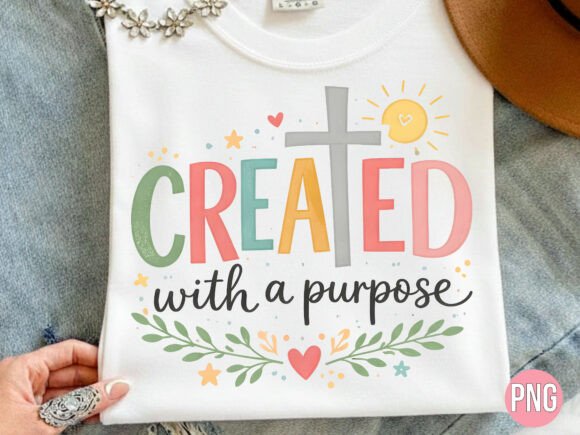 Christian with a Purpose Cross PNG — T-Shirt Designs
