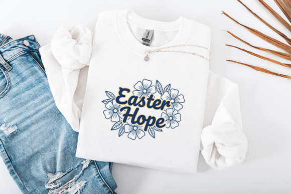 Easter Hope SVG Christian Floral T-Shirt Designs