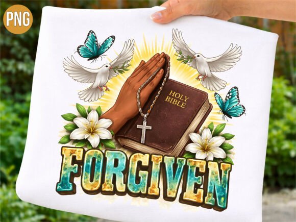 Forgiven Bible Dove PNG for T-Shirt Designs