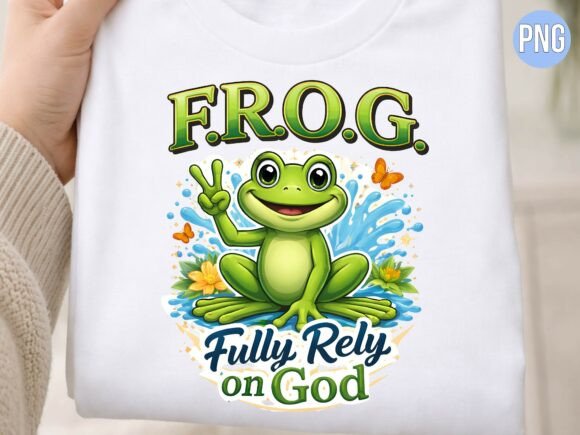 FROG Fully Rely on God Christian PNG T-Shirt Designs