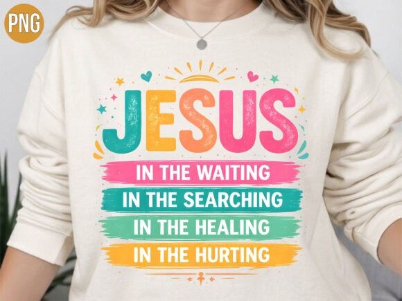 Jesus in the Waiting Searching PNG — T-Shirt Designs